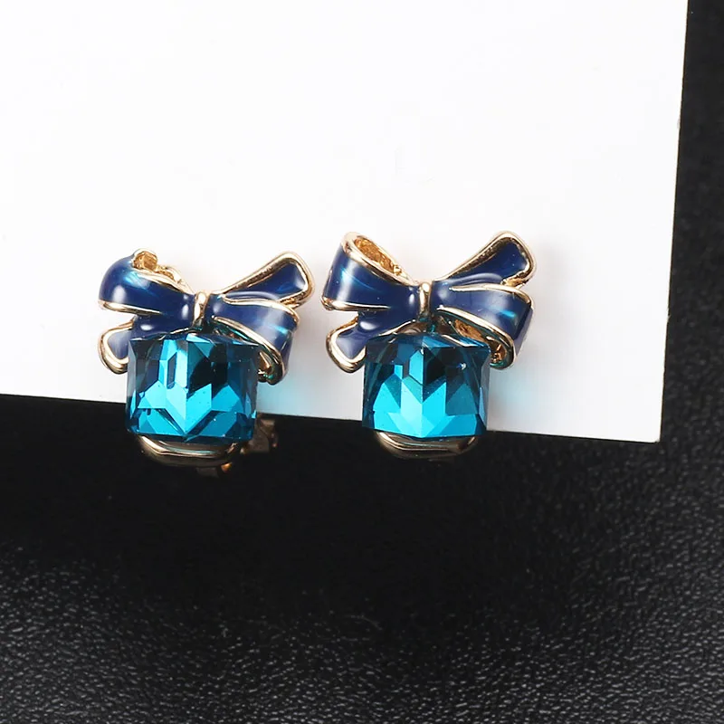 Crystal Clip On Earrings Women Trendy Without Piercing Stud No Hole Earring Rhinestone Ear Clips Jewelry | Украшения и аксессуары