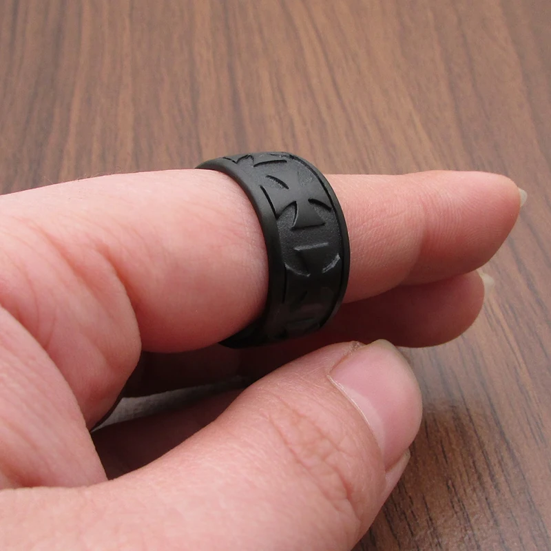 Мужское Винтажное кольцо с черным матовым покрытием из нержавеющей стали