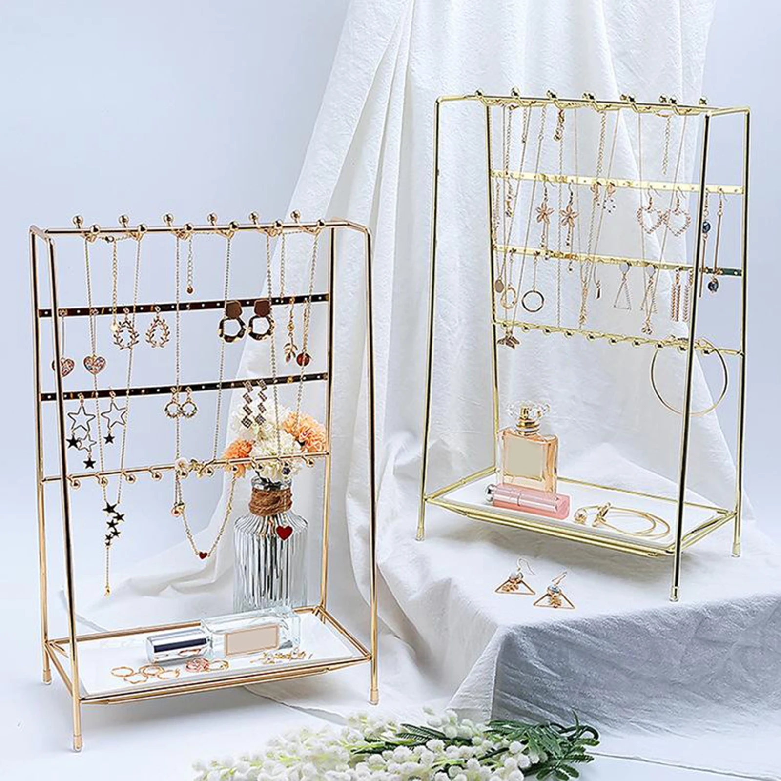 Jewelry Organizer - Earring Holder, Hanging Jewelry Storage Rack for Bracelet Necklace Ring and Accessories