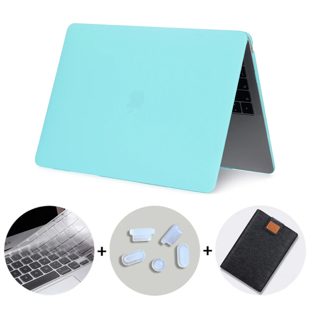 Matte Sky Blue MTT Прозрачный матовый чехол для Macbook Air Pro retina 11 12 13 15 сумка для ноутбука чехол для Apple mac book Air 13,3 дюймов жесткий чехол - Цвет: Matte Sky Blue