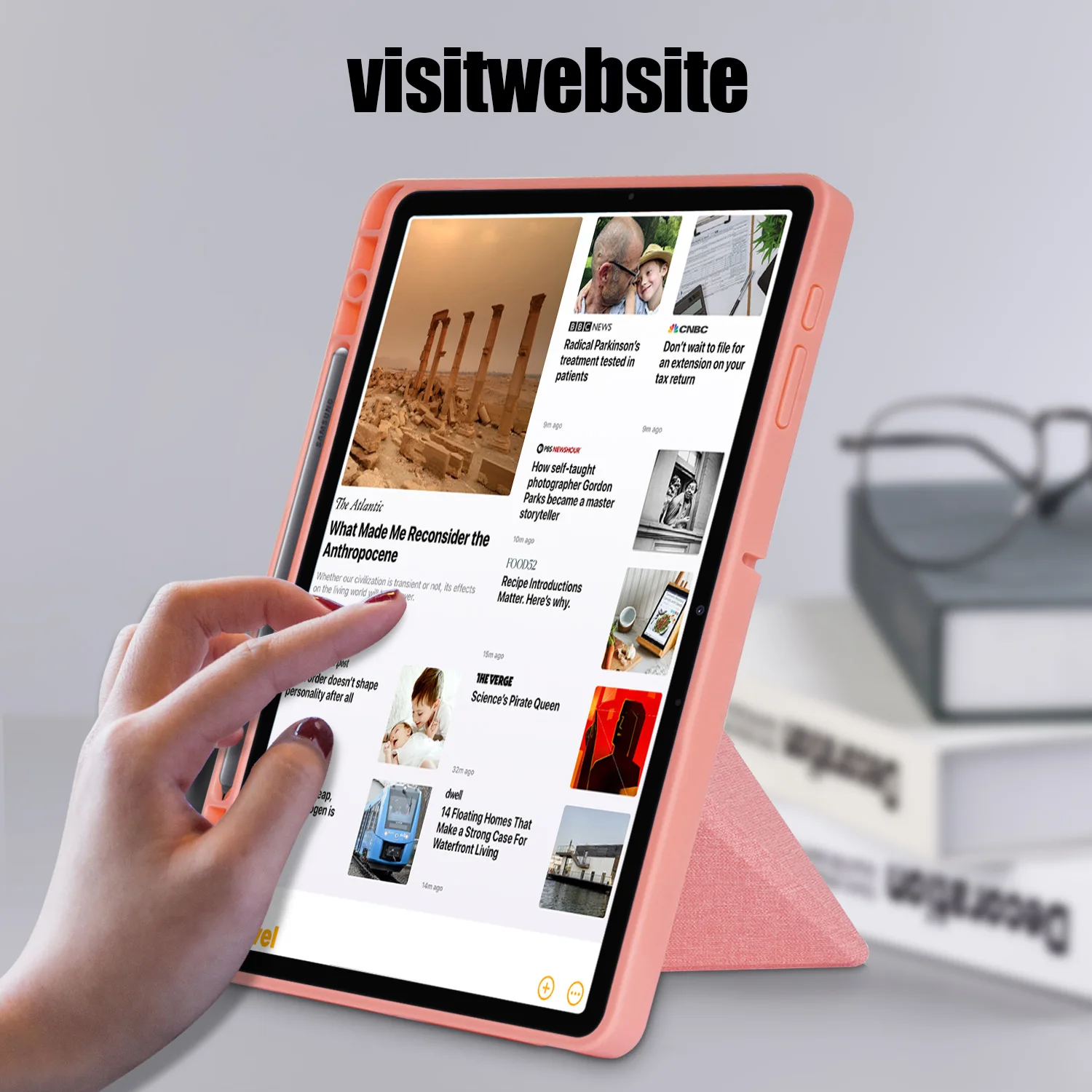 

Плоский кожаный чехол с отверстиями для Samsung Tab S7 FE T730/T736