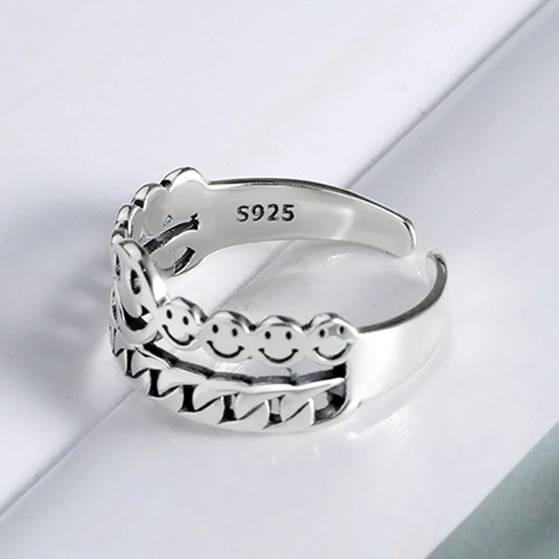

Vintage Punk 925 Sterling Silver Finger Ring Women Rings Party Jewelry jz398