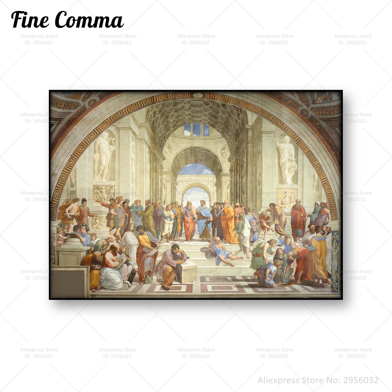 

The School of Athens Raphael Vintage Poster Italian Renaissance Fresco Painting Canvas Print Wall Art Philosophy Student Gift