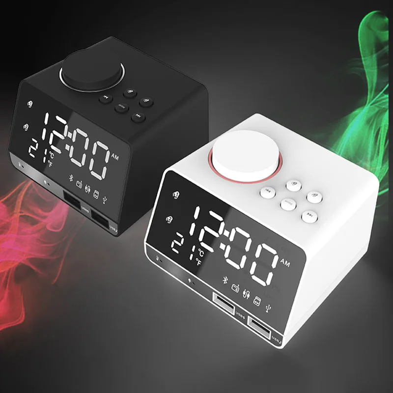 Радио будильник динамик K11 Bluetooth 4 2 с USB портами светодиодный цифровой украшение