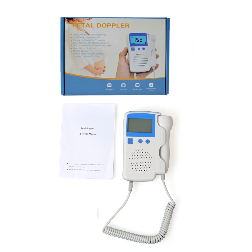 

Upgraded 3.0MHz Ultrasound Doppler Fetal Heart rate Monitor for Home use Pregnancy Baby Fetal Sound Heart Rate