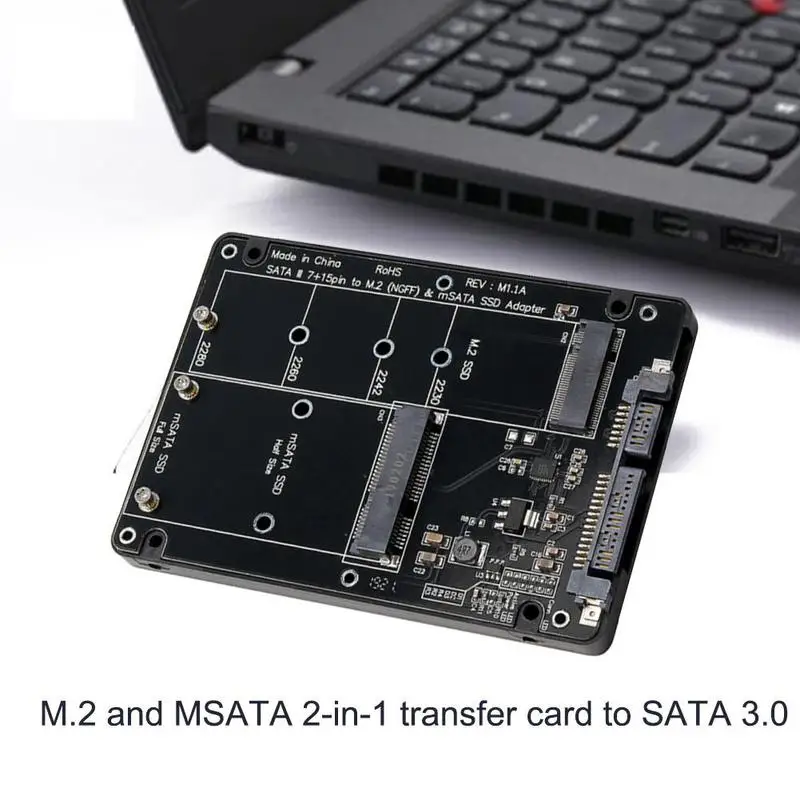 Характеристики Товара: высококачественный Ngff M.2 ключ B + m или Msata Ssd на Sata Iii 3