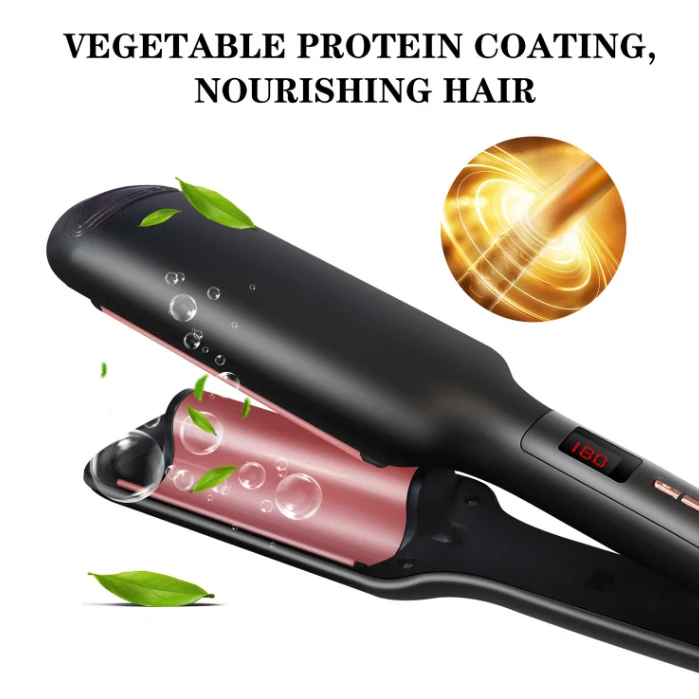 

HOT-Big Wave Automatic Curling Stick Corn Flake Anti-Scalding Splint Fluffer US PLUG