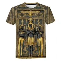 ancient egyptian art 3d printing t shirt men and women fashion casual short sleeved pharaoh classic streetwear