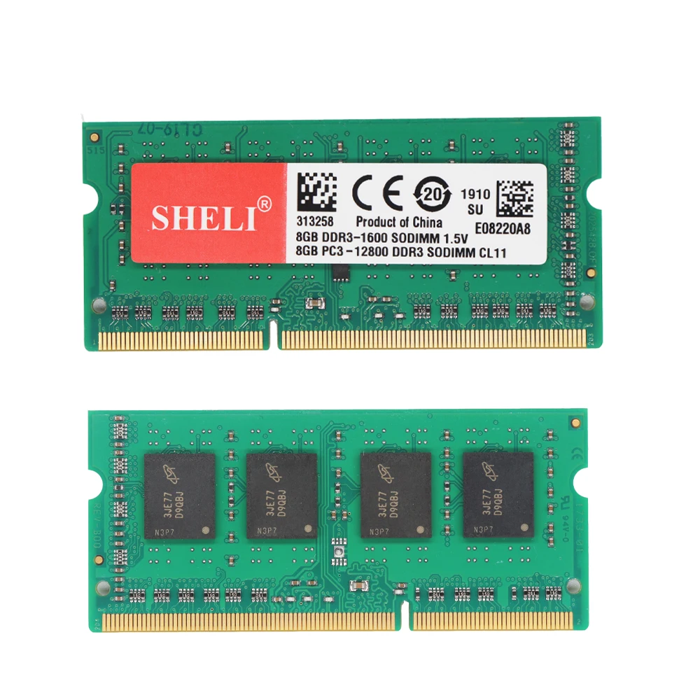 

SHELI 8GB 1RX8 PC3-12800 DDR3 1600Mhz 204-pin 1.5v SODIMM Laptop Memory RAM