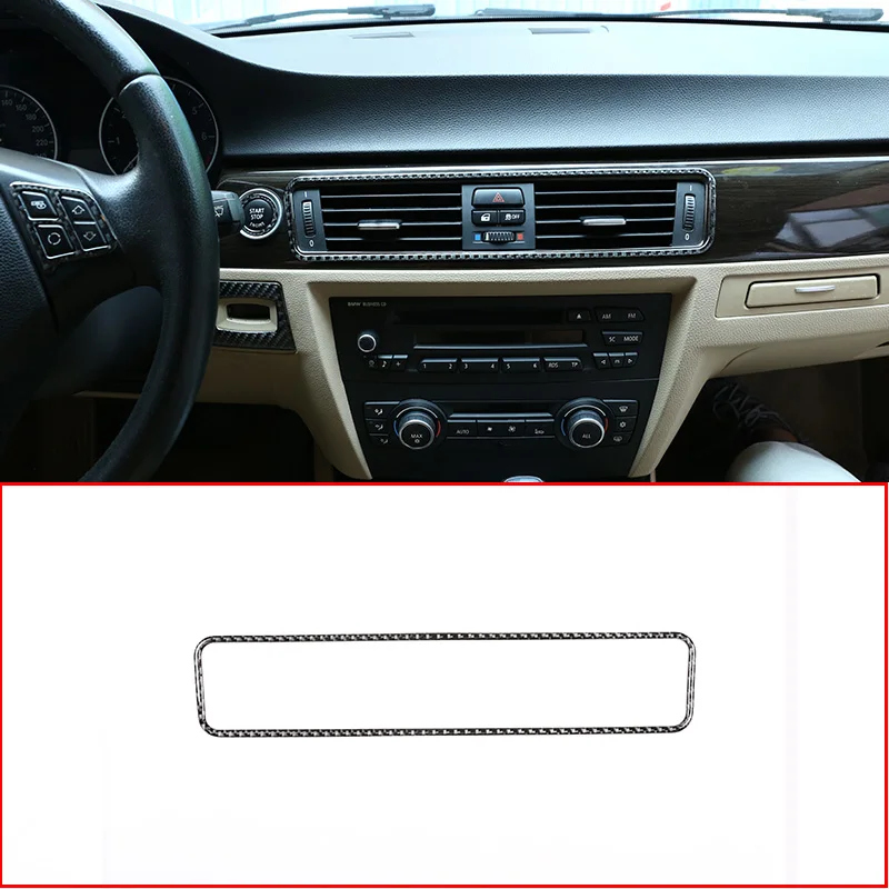 

Soft Carbon Fiber Center Air Conditioning Vent Frame Stickers Trim For BMW 3 Series E90 E92 2005-2012 Car Accessories