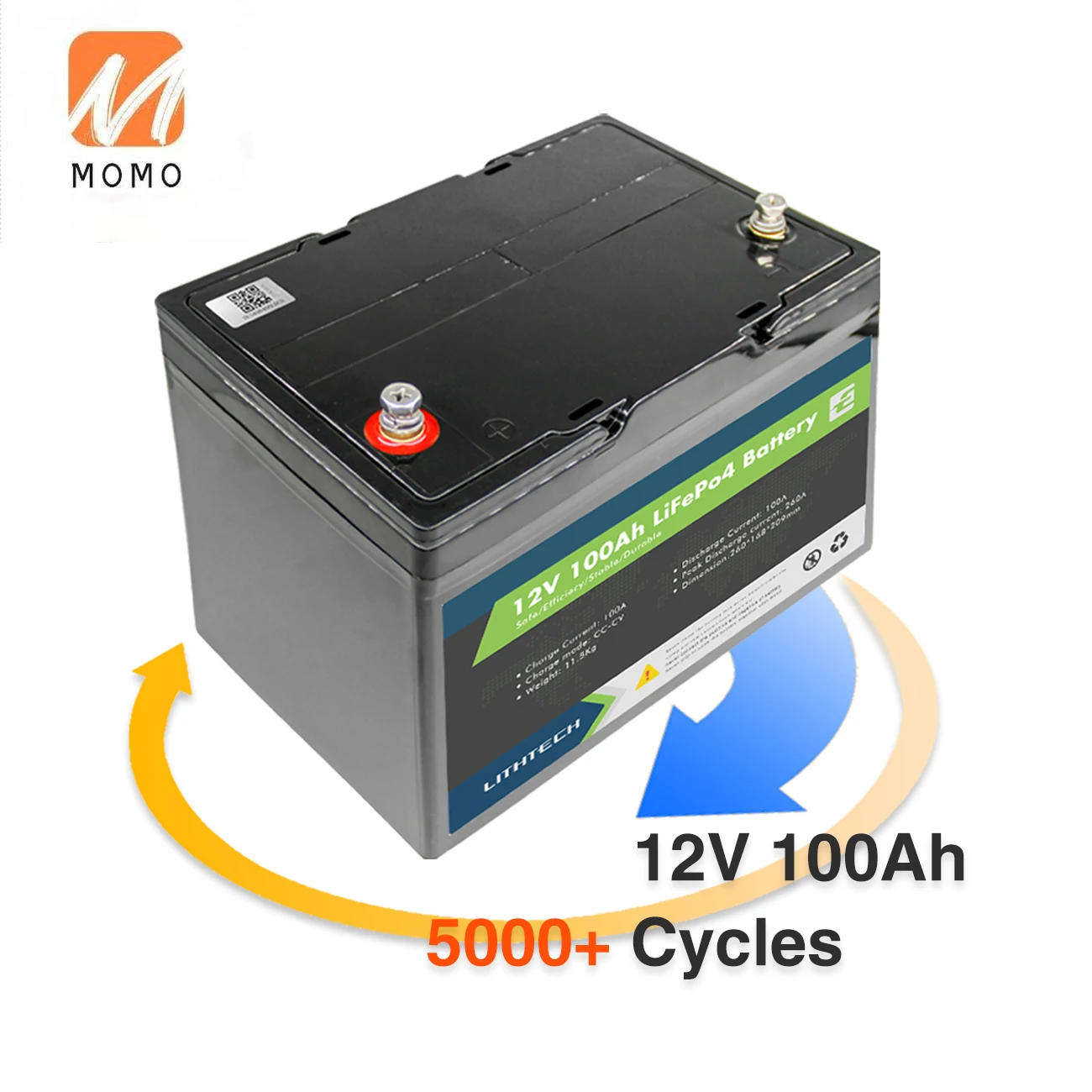 

China manufacture light weight 12v 100ah lithium battery for water motor energy supply