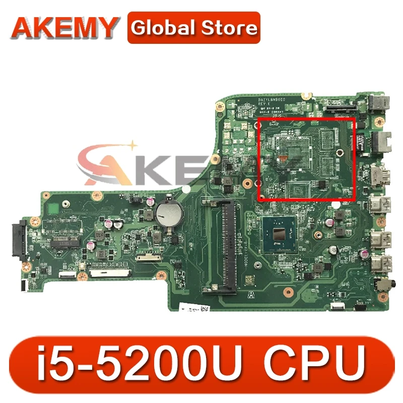 

Akemy Laptop motherboard For ACER Aspire E5-731/E5-771 i5-5200U Mainboard NBMNV1100 SR23Y DDR3