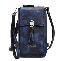women mini phone shoulder bag pu leather wallet female small crossbody bags lady cell phone wallet holders clutch phone bag