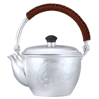 teapot kettle hot water teapot iron teapot stainless steel kettle tea bowl 300ml capacity handmade s999 sterling silver t