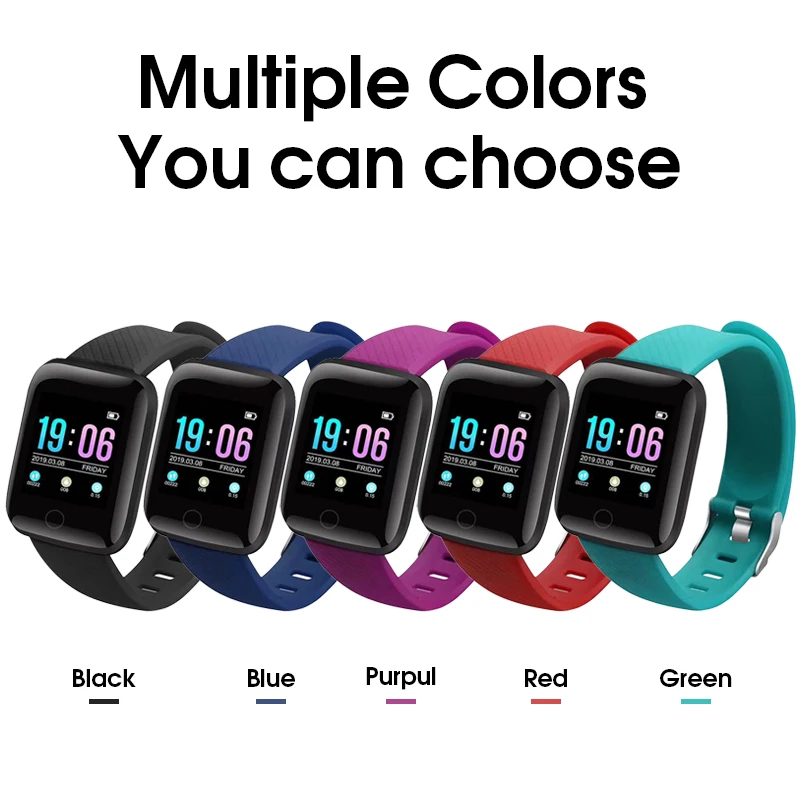 Водонепроницаемый Фитнес трекер Смарт часы измеритель артериального давления