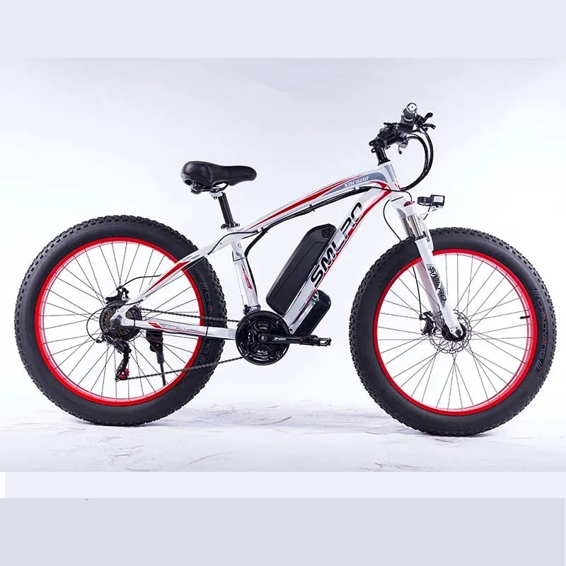 26-дюймовый электрический велосипед с толстыми покрышками для е-байка снег