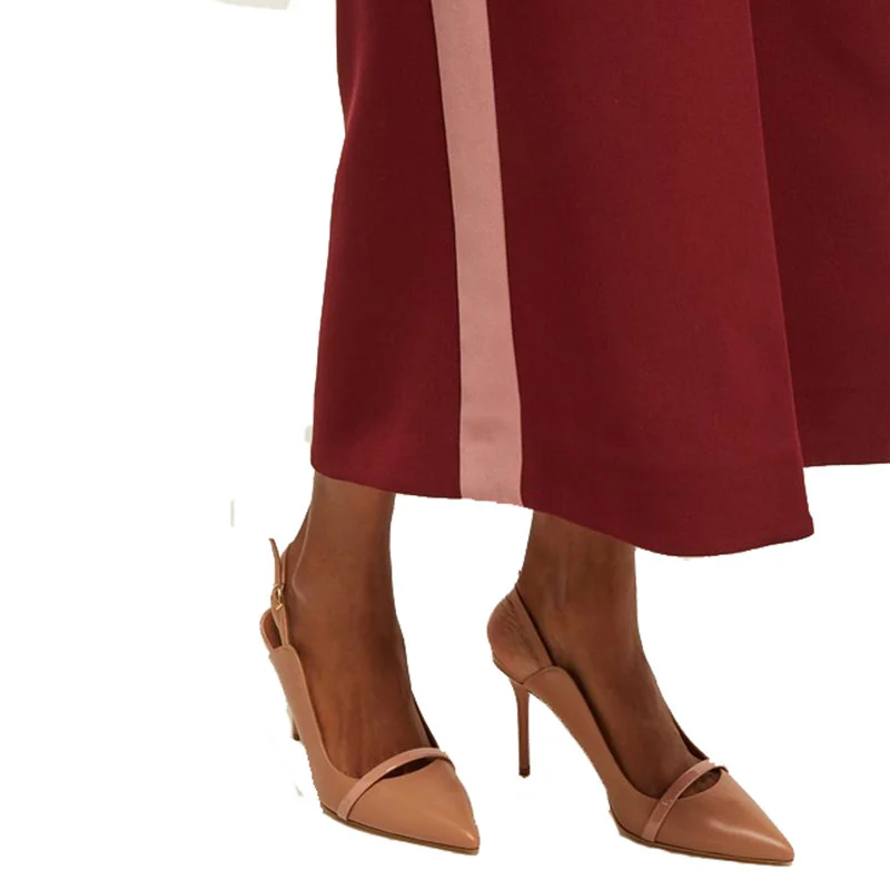 

2019 new women's nude pointed heel large high heel Muller