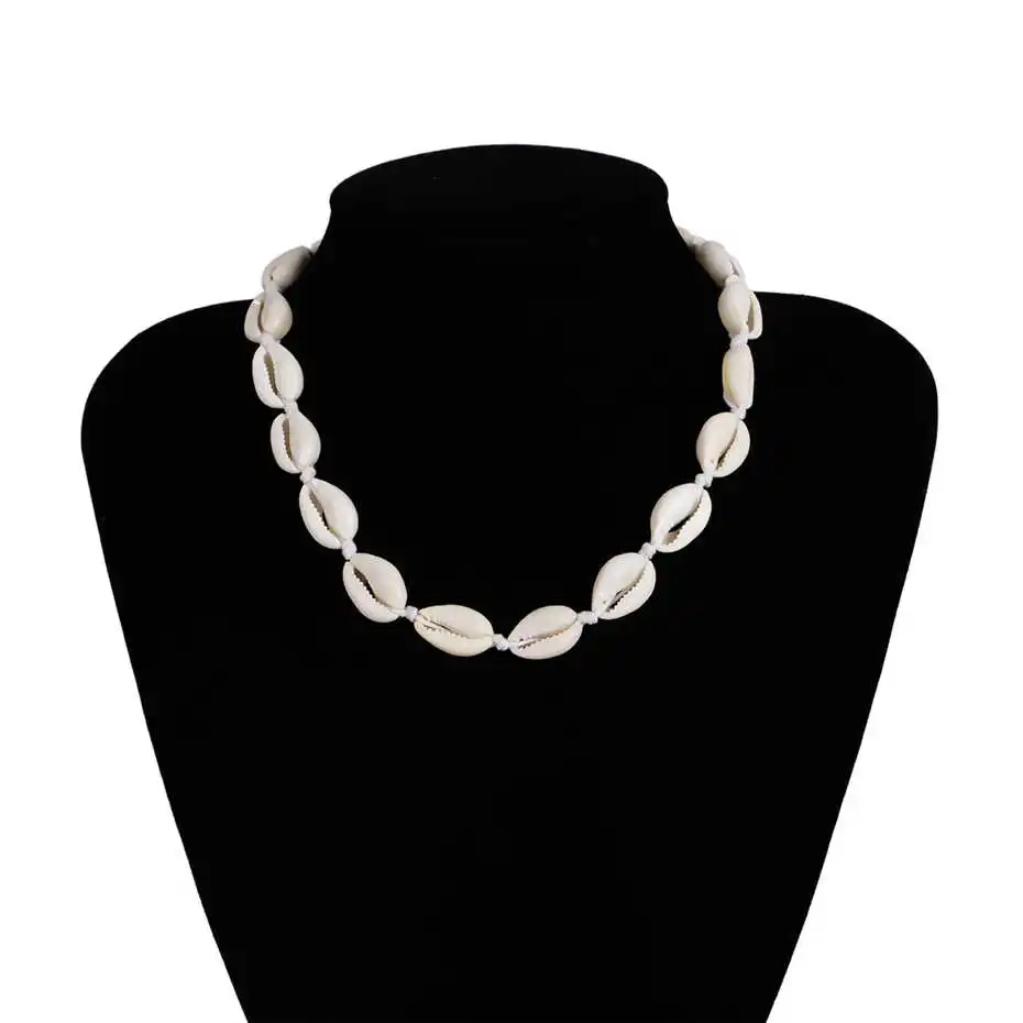 Necklace 2 Ingemark Hawaii Puka Shell Колье Ожерелье Набор воротник для женщин NE+ BA Красочные Seashell чипы браслет летние пляжные ювелирные наборы - Окраска металла: Necklace 2