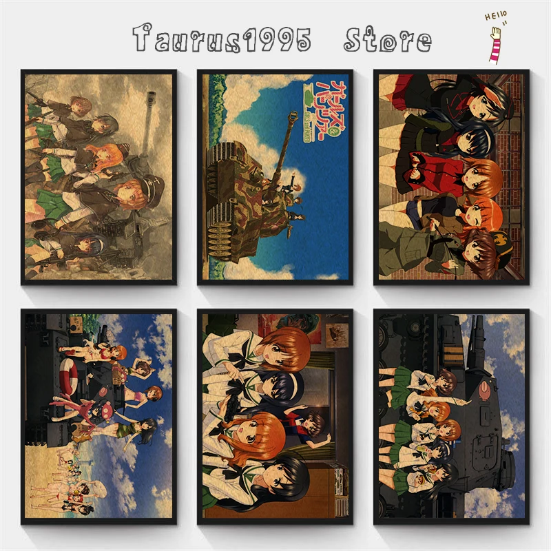 Новые винтажные Ретро-постеры для девочек и девушек панцеров настенные наклейки