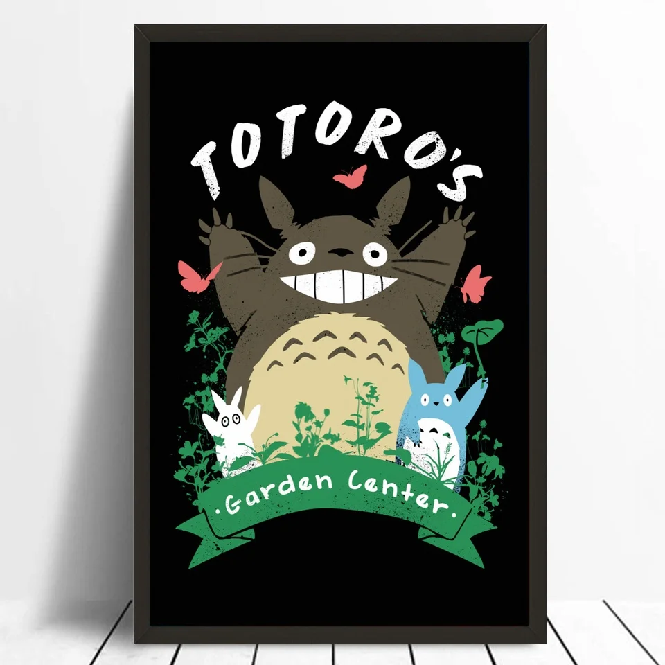 Минималистичный плакат Мой сосед Тоторо аниме художественный холст настенная
