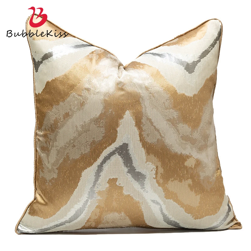 

Bubble Kiss Luxury Gilding Pillowcase 1Pcs Square Cushions Cover for Living Room Abstract Art Bedding Pillows Case Portable