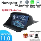 Автомагнитола для Ford Fiesta 2009-2014, Android 11, 2 Din, 9 дюймов, мультимедиа, стерео, Carplay, навигация, GPS, автомобильный DVD-плеер, Bluetooth