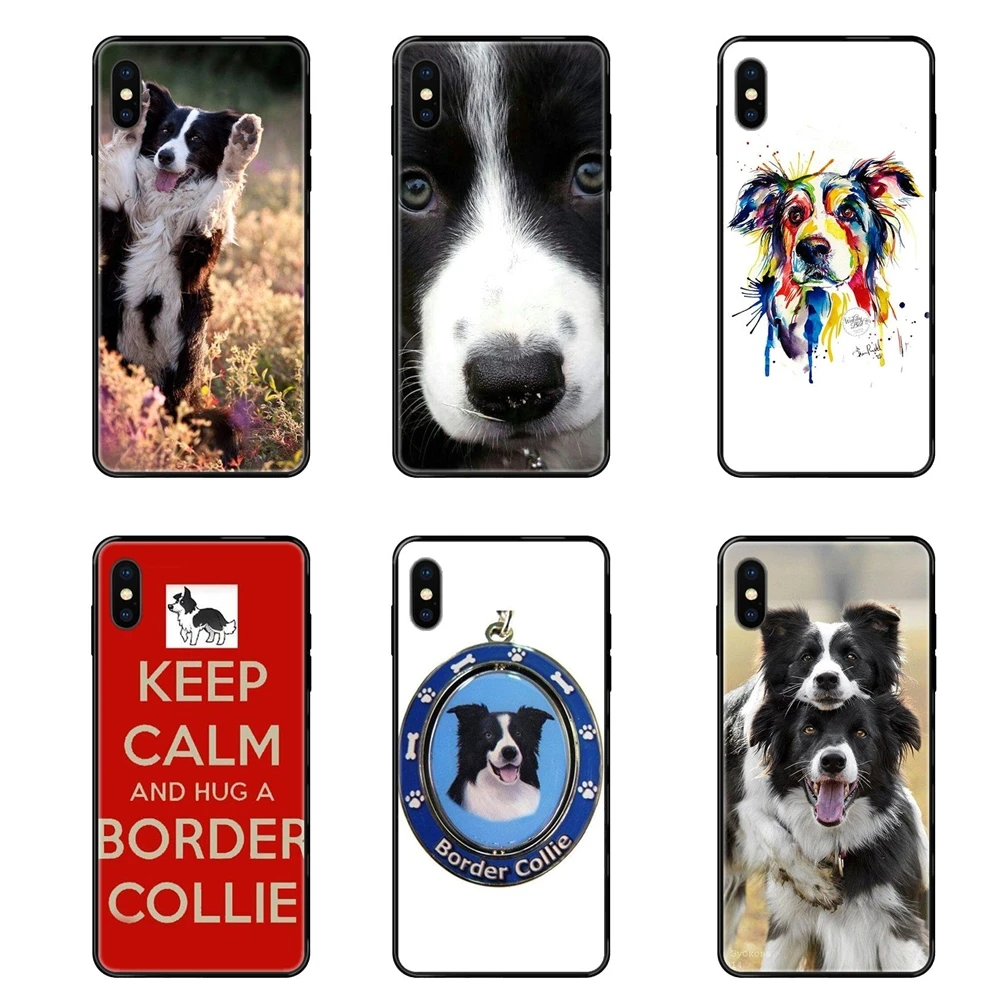 Колли собака черный мягкий чехол из ТПУ с принтом &quotCapa Обложка для Apple iPhone X XR XS 11