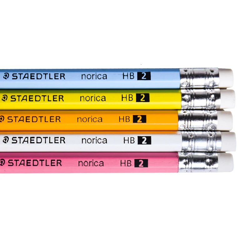 12 шт. STAEDTLER 132 Макарон/неоновая Шестигранная ручка 2B HB карандаш для студентов с карандашом для письма гладкий и легко ломается