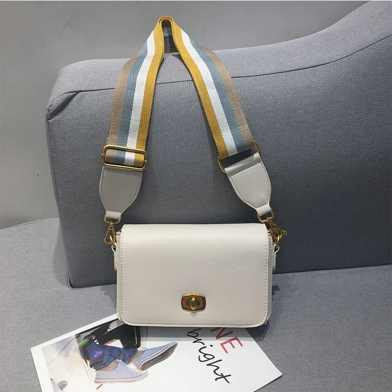 

New Fashion Square Bag for Women Wide Shoulder Strap One Shoulder Casual Large Capacity Messenger Bag Petit Sac Femme Sac Luxe