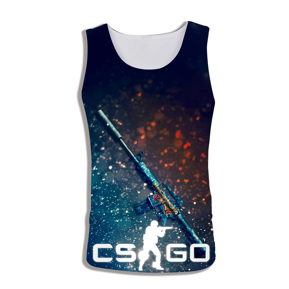 Новинка лета 2019 csgo Мужская майка высокое качество быстро сохнет мужские майки