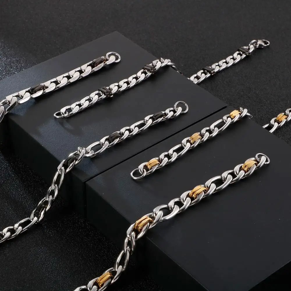 Оптовая продажа металлические нестандартные звенья Fongten цепочка браслет для