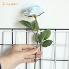 Искусственные цветы, ретро, букет роз из шелка, винтажные, для невесты, поддельные цветы, украшение для дома, свадьбы, имитация аксессуаров # LR2