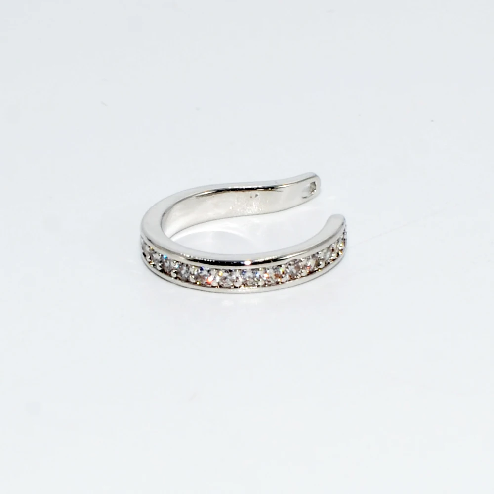 Style1 Silver 1 шт Ушной Хрящ клип Регулируемый Иллюзия искусственный пирсинг для уха серьги кристалл манжета для уха со звездой без отверстия не пирсинг CZ ювелирные изделия для тела - Окраска металла: Style1 Silver