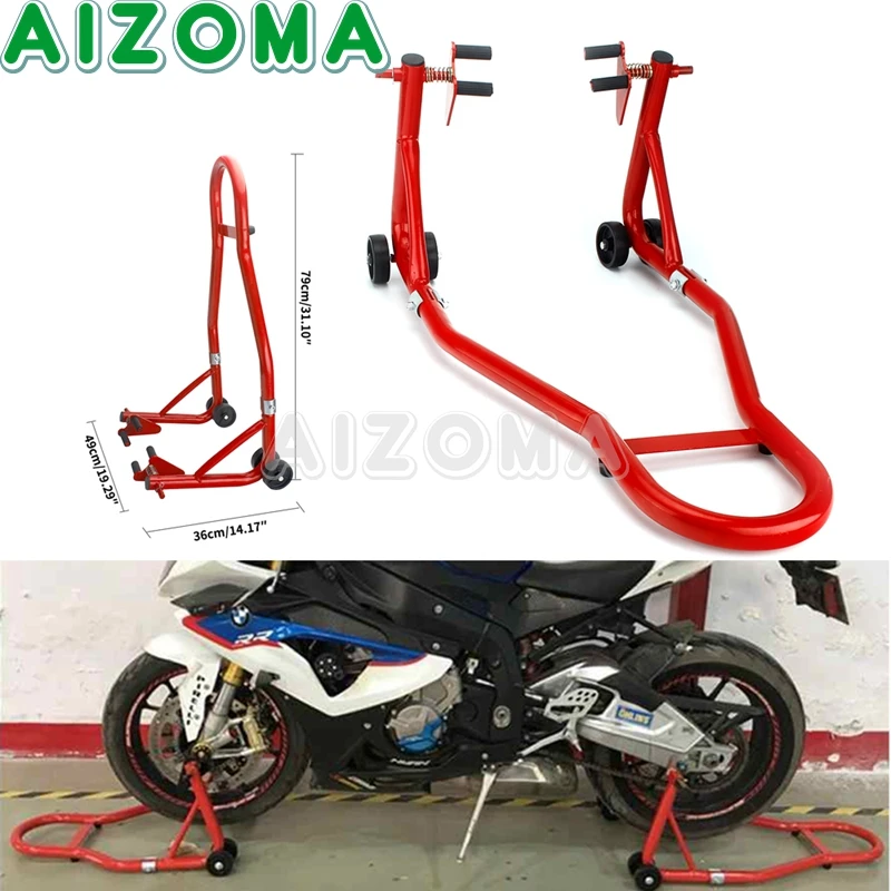 Motorcycle Front Wheel Support Stand Support Frame Tire Repairing Tool Swingarm Lift for Kawasaki Honda Suzuki Yamaha BMW Harley