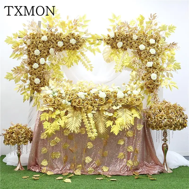 тычинки Цветы искусственные Золотой поддельный цветок композиция арка бальное