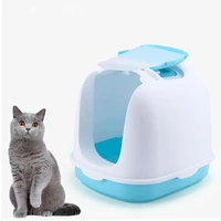 kitten litter box with scoop totally closed detachable cat sandbox anti splash pets cleaning bedpan pet cats toilet training