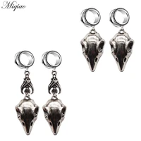 miqiao 2pcs new style hot sale plague crow head ear expander pulley ear expander piercing jewelry