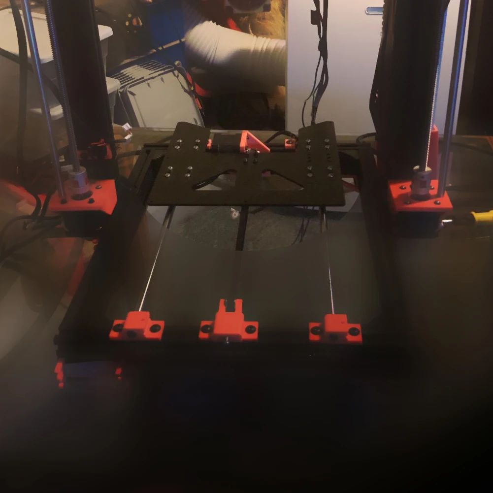 

Black 3D Printing Accessories Z Axis Support Aluminum Plate Support for Heating Bed Compatible with Anet A8 A6 Printer