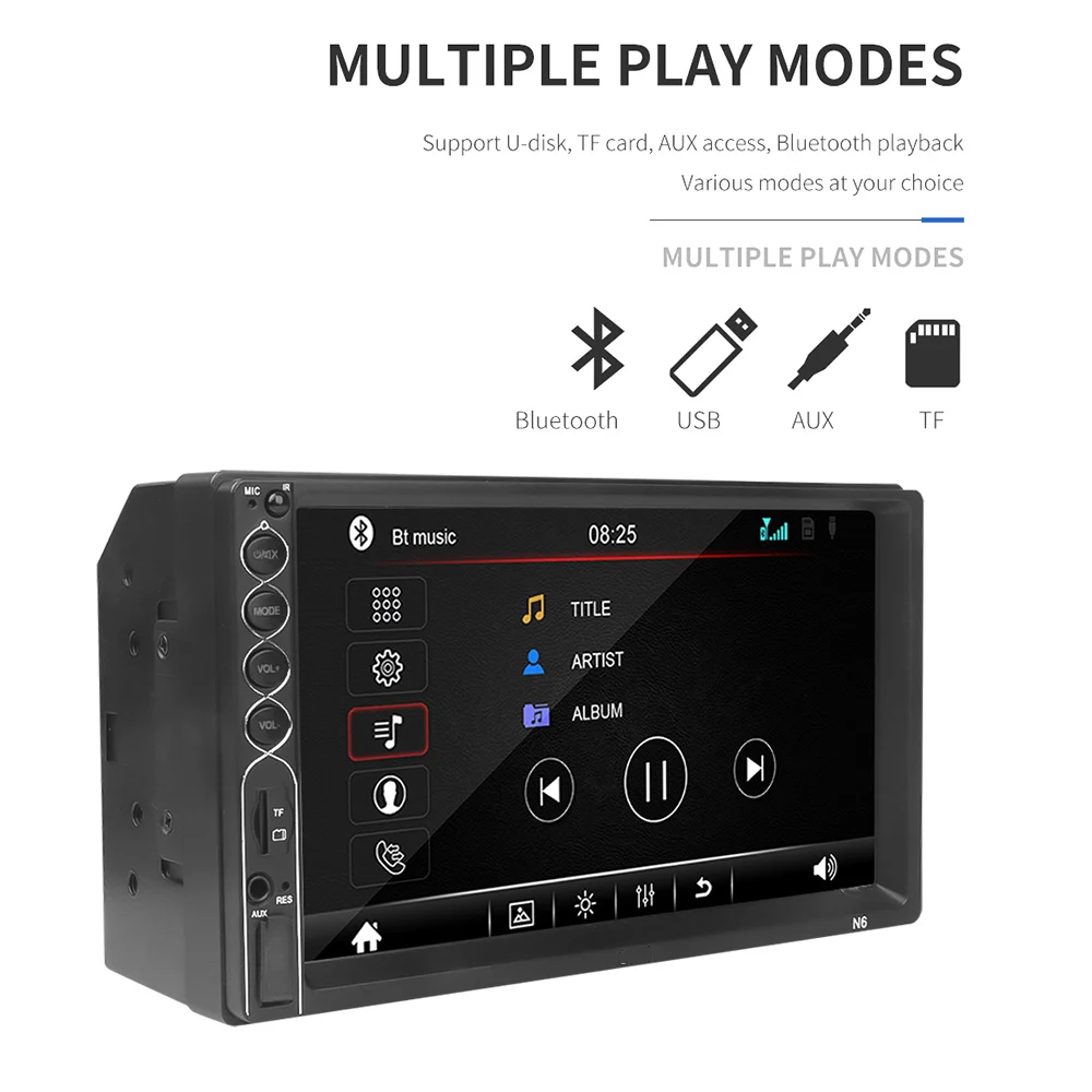 Автомобиль Радио Bluetooth стерео аудио 7 дюймов HD сенсорный экран Экран