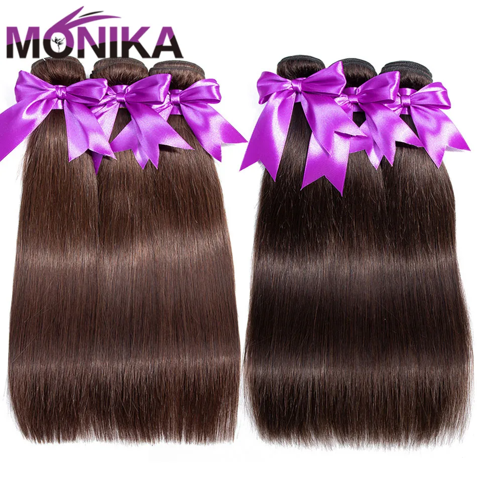 Monika волосы 2#4# цветные пряди для волос, перуанские прямые волосы, 3 пряди, человеческие волосы, пряди, Омбре, волнистые волосы, не Реми, пучок, предложение
