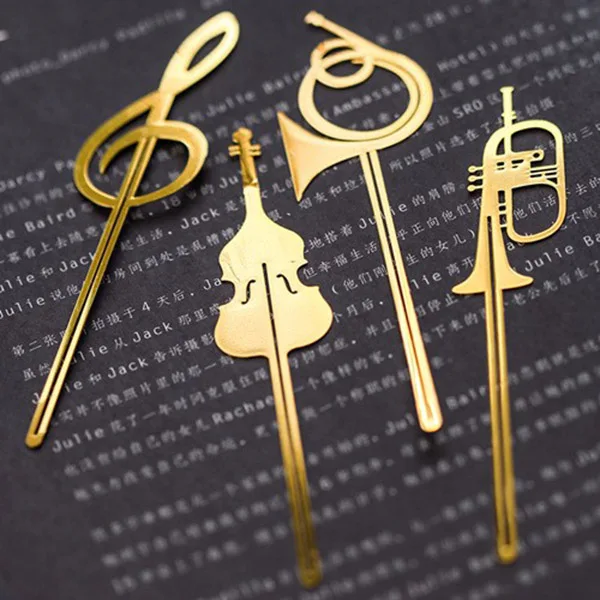 8 шт./лот Western Instrument book mark винтажная металлическая музыкальная Закладка труба