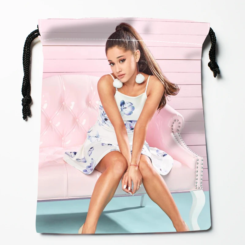 4 Новое поступление Ariana Grande Сумки на шнурке на заказ для хранения с принтом, сумки для хранения, размеры 18X22 см, сумки для одежды - Цвет: 4