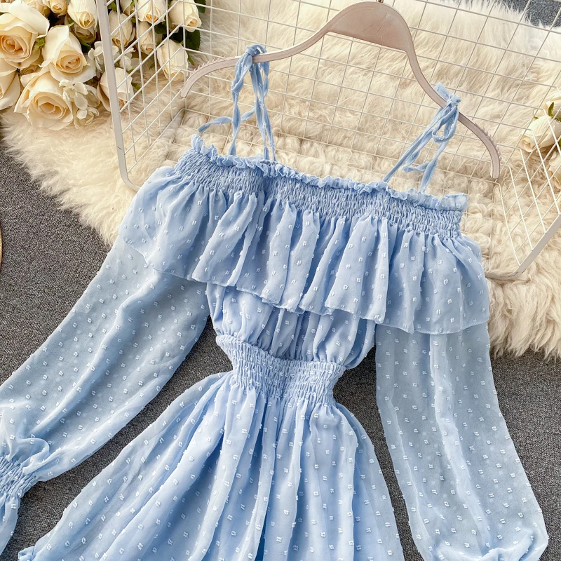 Boho 2020 сексуальное летнее короткое платье с открытыми плечами на тонких бретелях