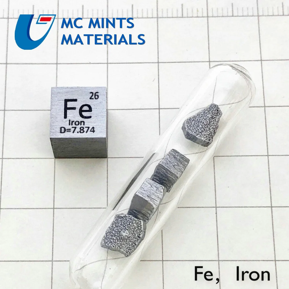 Железный герметичный кубический плотный электролит Fe высокой чистоты кристалл