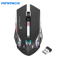 anmck 2 4g wireless gaming mouse office business optical mice usb rechargeable ergonomic mouse for computer pc gamer laptops