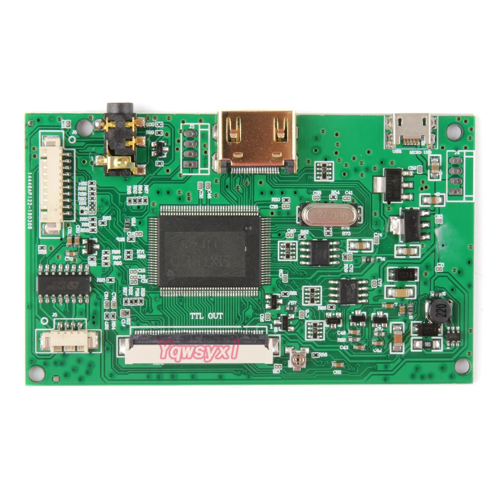 Yqwsyxl LCD TTL плата контроллера HDMI для CLAA070MA32BE CLAA070MA22BW 800*600 Micro USB 60 контактов ЖК-экран |