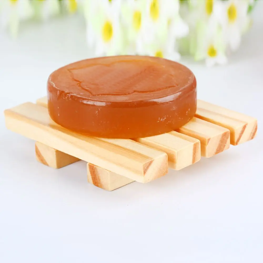 Держатель для хранения мыла Деревянный чехол слива мыльницы Простая подставка