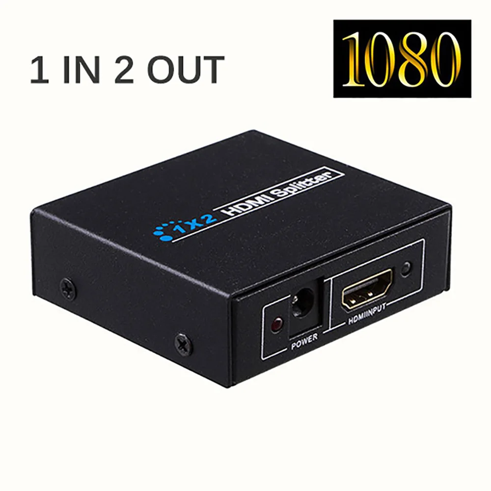 1in2 out 1080P FSU 2,0 HDR 4K@ 60 HDMI split ter Full HD видео HDMI коммутатор 1X2 split 1 in 2 Out усилитель двойной дисплей для HDTV DVD PS3 - Цвет: 1in2 out 1080P