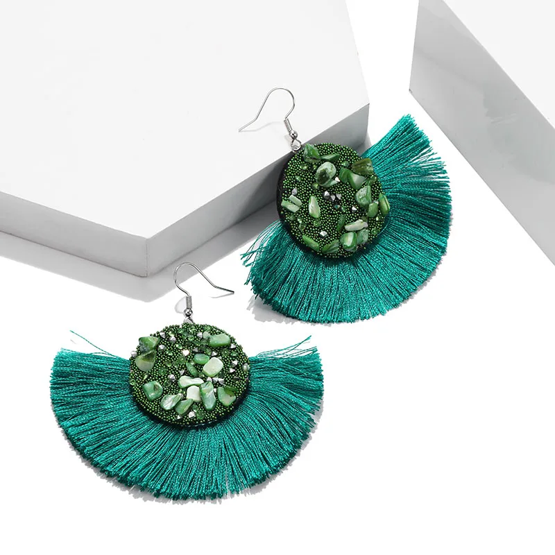 Европейский стиль оптовые ювелирные изделия богемные Винтажные серьги бохо с