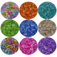 20pcs 10mm transparent lerter smiley beads acrylic spacer beads for jewelry making diy charms bracelet necklace accessories
